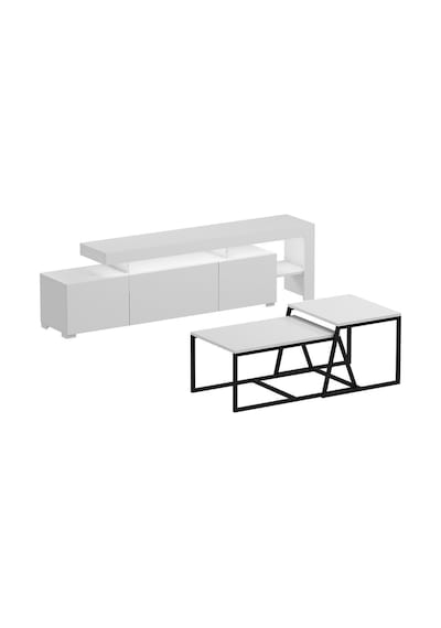 Beliz LED Işıklı TV Sehpası ve Minimal 2'li Orta Sehpa Takımı – Beyaz – Modern Oturma Odası Seti Beliz LED Işıklı TV Sehpası ve Minimal 2'li Orta Sehpa Takımı – Beyaz – Modern Oturma Odası Seti