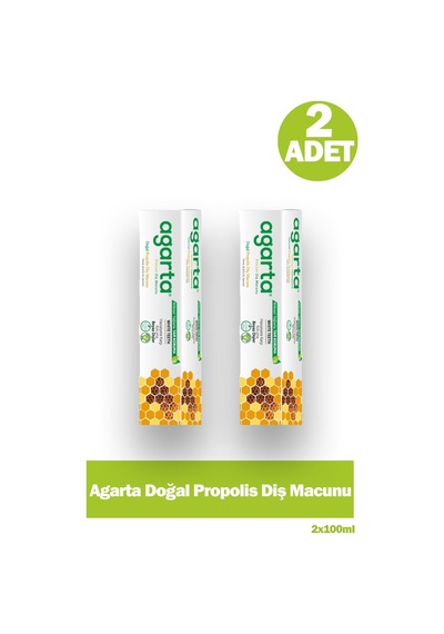 Agarta Doğal Propolis Diş Macunu Tüp 100 Ml 2 Adet