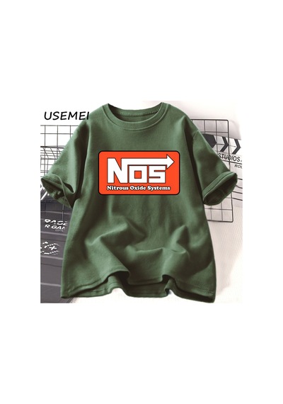 Flood Of Style Sistemler Baskı T-shirt Hızlı Öfkeli Araba Yarışı Spor T Shirt Erkekler Kadınlar İçin Serin R Yeşil
