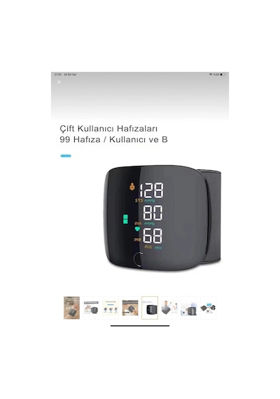 Konuşan Sesli Şarjlı Tansiyon Aleti Profil Kayıtlı Lcd Dokunmatik Ekran