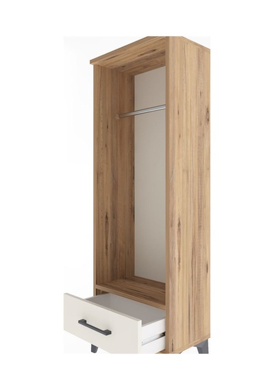 Arges Dolap Tek Raflı Tek Çekmeceli Tek Askılı 44x30x134 Çam-aytaşı Atlas Çam