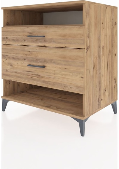 Kronos Şifonyer Tek Raflı 2 Çekmeceli 88x59x96 Çam-çam Atlas Çam