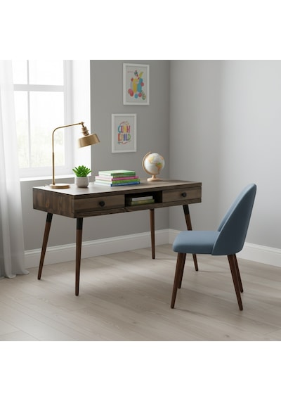 Mobenta Modest Desk Masif Çalşıma & Laptop Masası, 2 Çekmece 1 Bölme - 120 Cm, Cv Ceviz - Ahşap Mobenta Modest Desk Masif Çalşıma & Laptop Masası, 2 Çekmece 1 Bölme - 120 Cm, Cv Ceviz - Ahşap