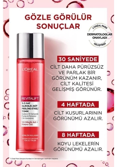 L'Oréal Paris Revitalift %5 Saf Glikolik Asit Peeling Etkili Tonik & Revitalift Filler Göz Serumu﻿﻿