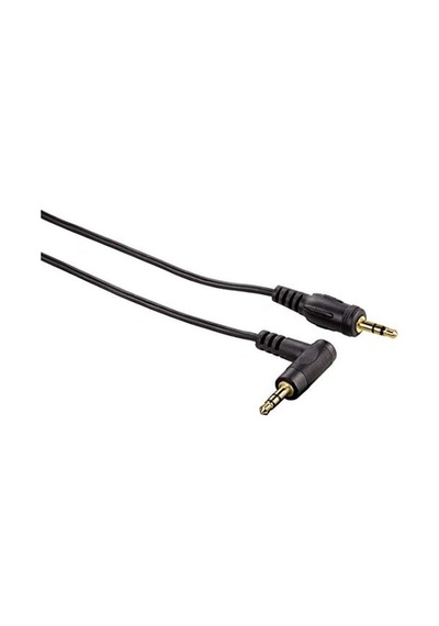 3.5mm - 3.5mm, Siyah Altın Uç Açılı 0.75m