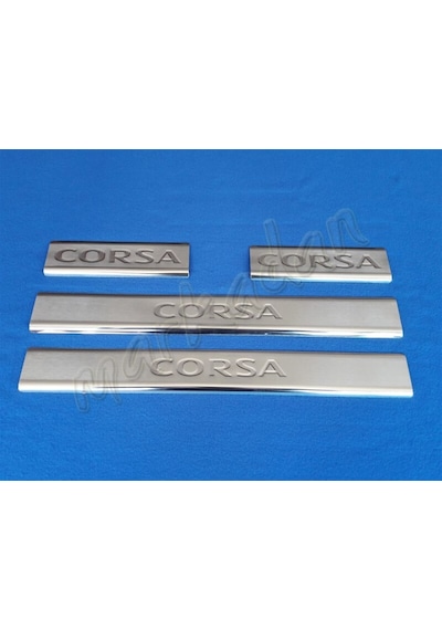 Opel Corsa D Krom Kapı Eşiği 2006-2015 4 Parça Paslanmaz Çelik