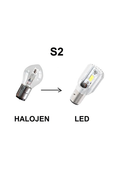 S2 LED MOTOSİKLET SCOOTER FORKLİFT FAR AMPULÜ 12V