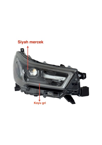 Toyota Hılux Revo Sağ Far Mercekli/içi Koyu Gri/siyah Mercek H