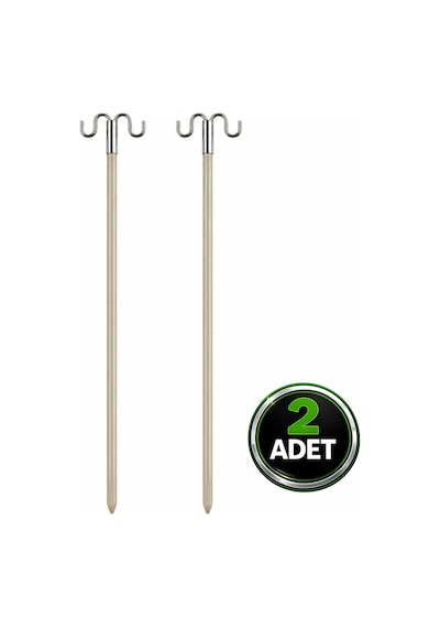 Hedyex Kırılmaz Fiber Kamış Ayağı 102 Cm Çift Başlıklı Olta Tutucu 2 Adet