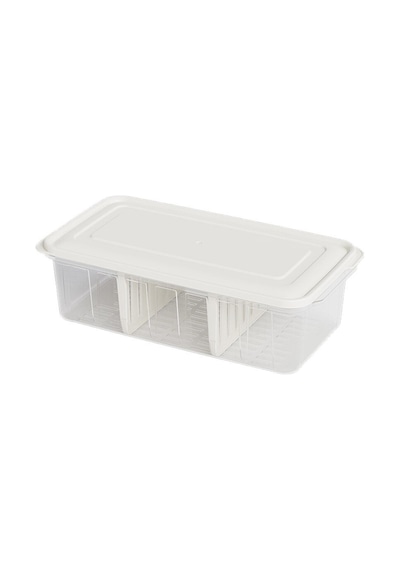 Dünya Dp-07417-102 Şeffaf Buzdolabı Organizeri 6 Lt - Kapaklı 3 Bölmeli 373x193x110 Mm- 24'li Paket
