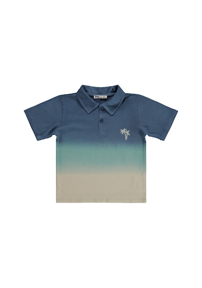 Civil Boys Batik Renk Geçişli Polo Yaka 2-5 Yaş Tişört - Yeşil Petrol