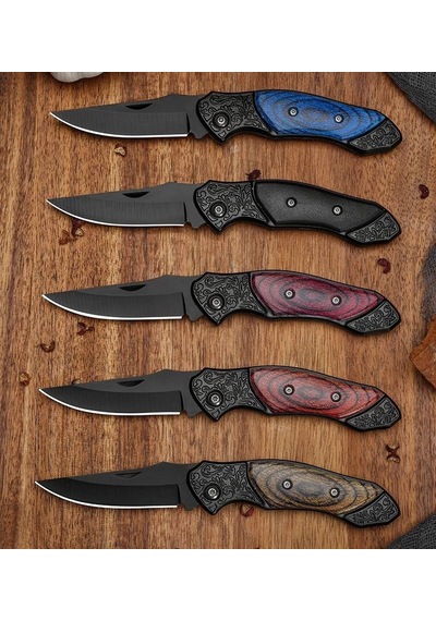 Valkyrie Mini Taktik Katlanır Çelik Outdoor Kamp Bıçak 15.8 Cm Kompakt & Dayanıklı Tasarım Kırmızı Kırmızı