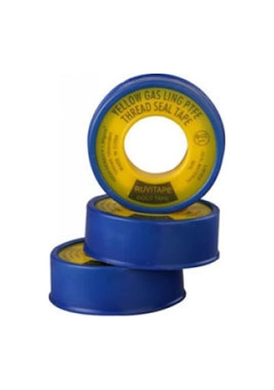 Ruvitape Teflon Bandı Sarı 0,076Mm*19Mm*36,5M