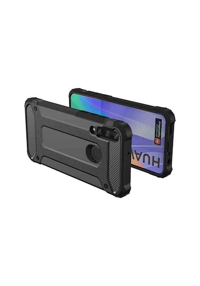 Noktaks - Huawei Uyumlu Huawei Y6p - Kılıf Çift Katman Zırh Tank Crash Military Kapak - Mavi