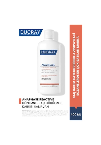 Ducray Anaphase Reactive Dönemsel Saç Dökülmesi Karşıtı Şampuan 400 Ml Boyalı