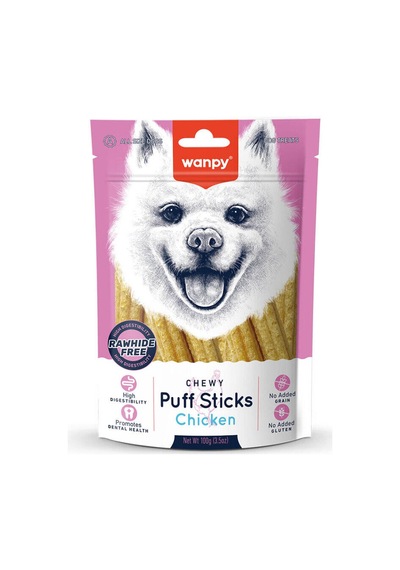 Tahılsız Tavuklu Köpek Çiğneme Ödülü 100g Wanpy