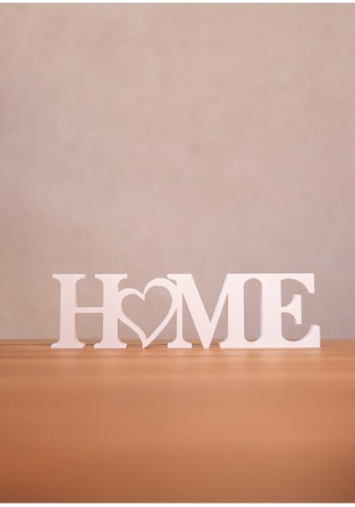 3dprototürk Home Yazılı Dekoratif Biblo Ve Masaüstü Dekor Beyaz Plastik 19 Cm