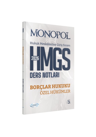 Hmgs Borçlar Hukuku Özel Hükümler Ders Notları 3. Baskı Monopol Yayınları