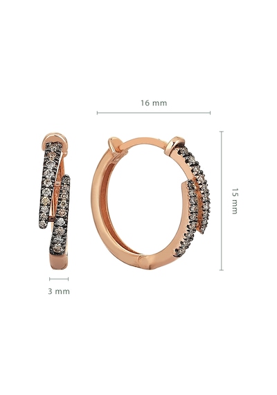 Reis Kuyumculuk T9603 Claw Brown Earring Altın  Küpe
