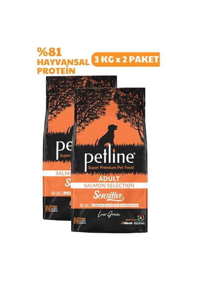 Petline Sensitive Skin & Coat Deri ve Tüy Sağlığı İçin Somonlu Yetişkin Kuru Köpek Maması 2 x 3 KG