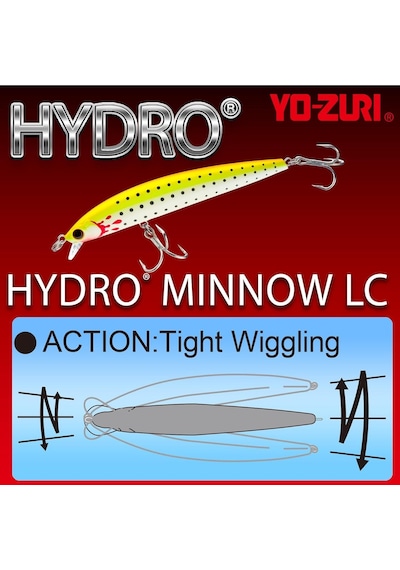 Yo-zuri Hydro Minnow Lc F 150mm 6" Siyah Gümüş