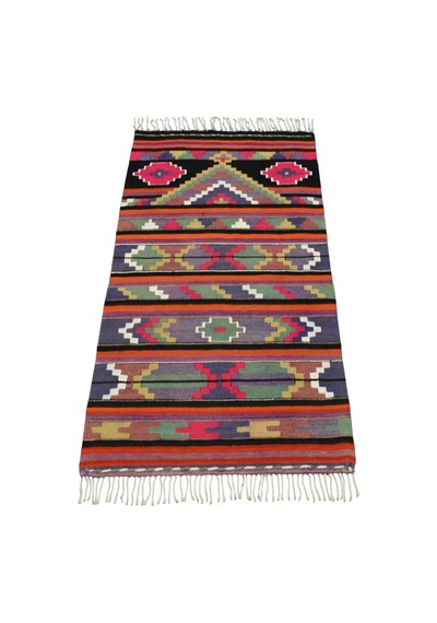 Kilim Antik El Dokuma Otantik Mihraplı Malatya Yün Kilimi 0162 - Yeni - Çok Renkli