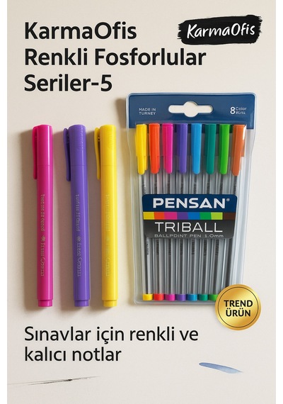 Ders Çalışmayı Sevenler Serisi-5 Çok Renkli