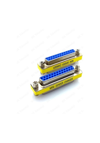 DB25 Dişi - Dişi Cinsiyet Değiştirici Adaptör