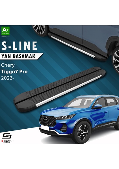 S-dizayn Chery Tiggo7 Pro S-line Aluminyum Yan Basamak 183 Cm 2022 Üzeri