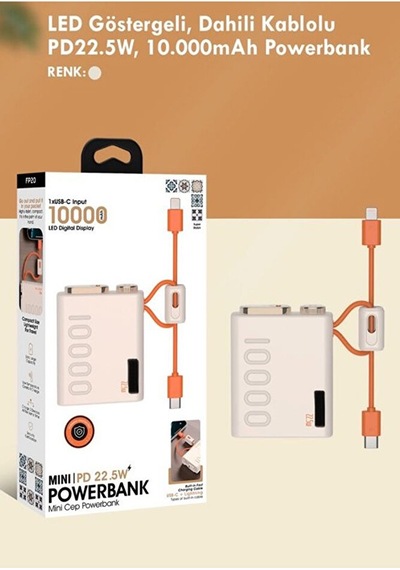 10.000 Mah Hızlı Şarj Powerbank Pd Hızlı Şarj 22.5w Dahili Ka Diğer