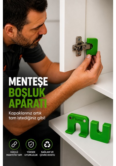 Menteşe Boşluk Aparatı 2'li 1.5mm Açık Yeşil