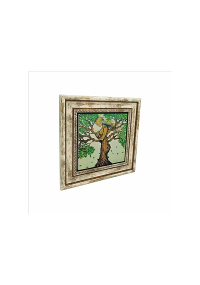 Ağaç Kadın Baskılı Taş Tablo 25x25