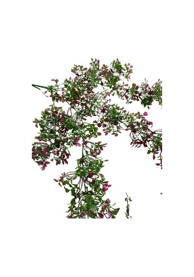 Yapay Çiçek Sarkan Çiçek Bordo Yeşil Fare Kulağı Şimşir Yapay Sarmaşık  60*30cm UV Katkılı Güneşe Dayanıklı