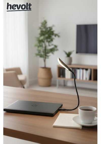 Dokunmatik Usb Led Çalışma Kitap Okuma Işığı Pc Laptop Gece Lambası 3 Seviye Işık Siyah Çok Renkli