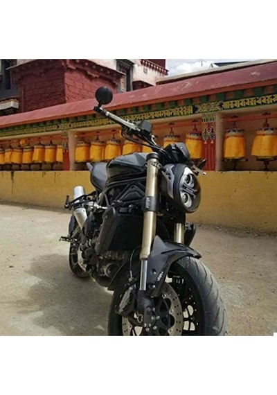 Motosiklet Lüx Gidon Aynası Unıversal Model Büyük Ayna 1.kalite Motor Gidon Aynası Siyah