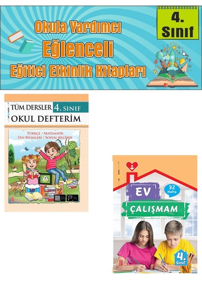 Ata 4.sınıf Okula Yardımcı Tüm Dersler Okul Defterim- Ev Çalışmam