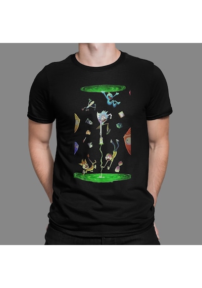 Rick And Morty Tshirt Bisiklet Yaka (551813521) Çok Renkli