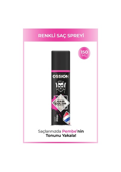 Ossion Premium Barber Line Pembe Renkli Saç Spreyi 150 Ml