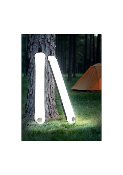 Zmr Light Tube Güneş Enerjili Şarjlı Şişirilebilir Katlanabilir Led Kamp Lambası Beyaz
