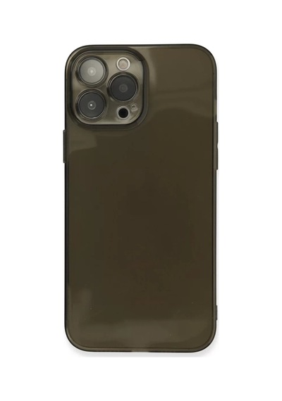 Newface Apple İphone 13 Pro Max Kılıf Fly Lens Silikon - Siyah Kahverengi