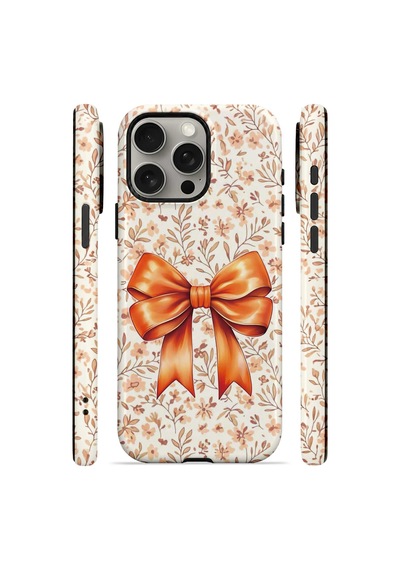 Velvoria Valestra Autumn Floral Bow Apple iPhone Uyumlu 15 Pro Darbe Korumalı Kılıf Valestra Select - Autumn Floral Bow