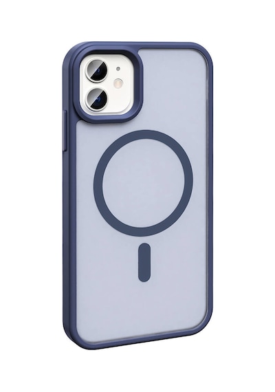 Kilifone - Apple Uyumlu iPhone 12 - Kılıf Magsafe Şarj Özellikli Mat Arka Yüzey Sio Kapak - Lila