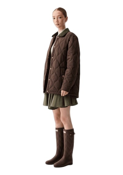 Hunter Witton Quilted Shacket Tof Kahverengi