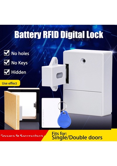 Reedark Akıllı Rfıd Kartlı Çekmece Ve Dolap Kilidi - Deliksiz, Pilsiz, Dıy Kilit Sistemi