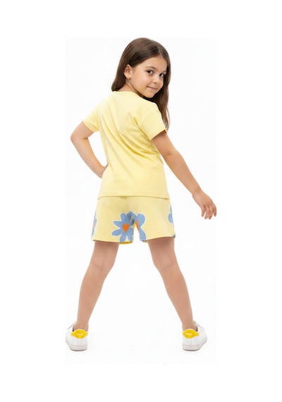 Toontoy Kids Toontoy Kız Çocuk 2'li Şortlu Takım Bisiklet Yaka Kısa Kollu Baskılı Tişört - Beli Lastikli Bağlamalı Baskılı Şort 25035 Açık Sarı Toontoy Kids Toontoy Kız Çocuk 2'li Şortlu Takım Bisiklet Yaka Kısa Kollu Baskılı Tişört - Beli Lastikli Bağlamalı Baskılı Şort 25035 Açık Sarı
