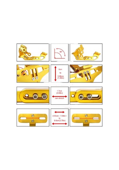 Motosiklet Katlanır Plakalık Cnc Metal -ledli- Sinyal Bağlantılı Mavi