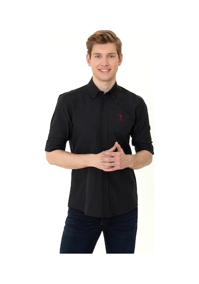 U.S. Polo Assn. Erkek Dokuma Gömlek Lacivert