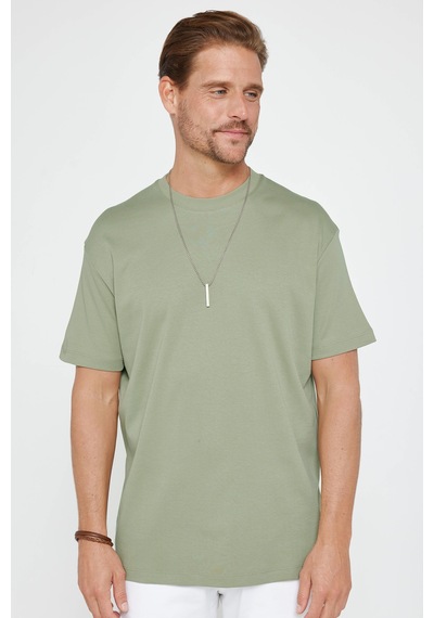 Tudors Unisex Relax Fit Rahat Kesim %100 Pamuk Yumuşak Dokulu Hafif Kalın Yeşil Bisiklet Yaka Tişört-34943 Yeşil Tudors Unisex Relax Fit Rahat Kesim %100 Pamuk Yumuşak Dokulu Hafif Kalın Yeşil Bisiklet Yaka Tişört-34943 Yeşil