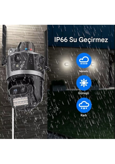 8k Wifi 16mp Dört Ekran Güvenlik Kamerası Cctv Ip