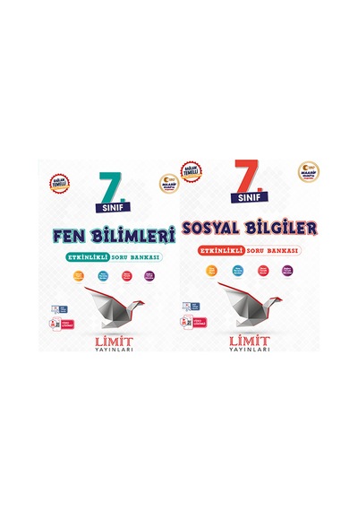 Limit 2027 7. Sınıf Fen Bilimleri + Sosyal Bilgiler Soru Bankası Seti 2 Kitap Maarif Model